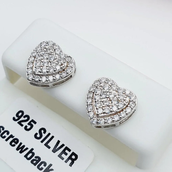 "925 Sterling Silver Cubic Zirconia Earrings, U19254595 - Picture 1 of 11